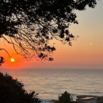 Sunrise over the sea from the holiday apartment