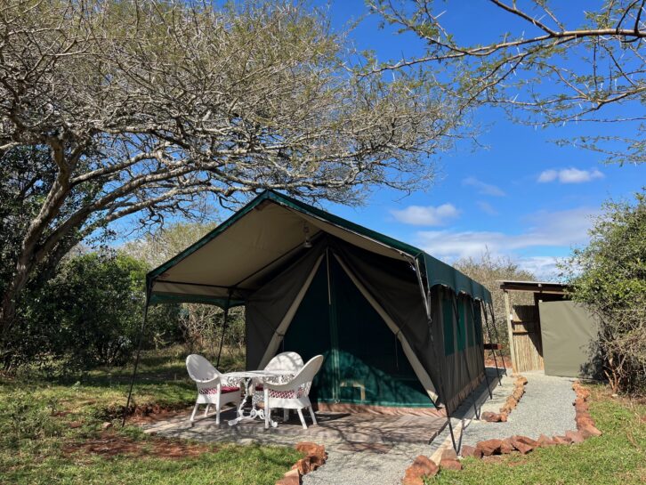 Safari tent from outside